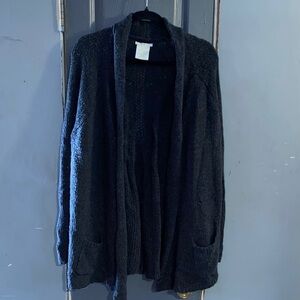 Matty M Black Open Front Cardigan